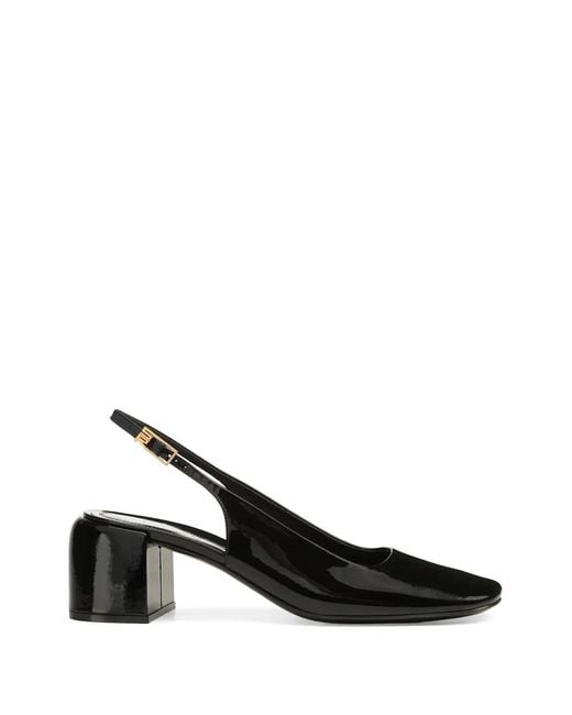 Sergio Rossi Black Sandales Convex En Cuir