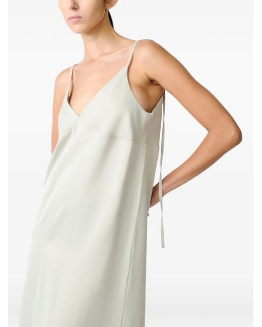 Studio Nicholson White Seam V-Neck Dress
