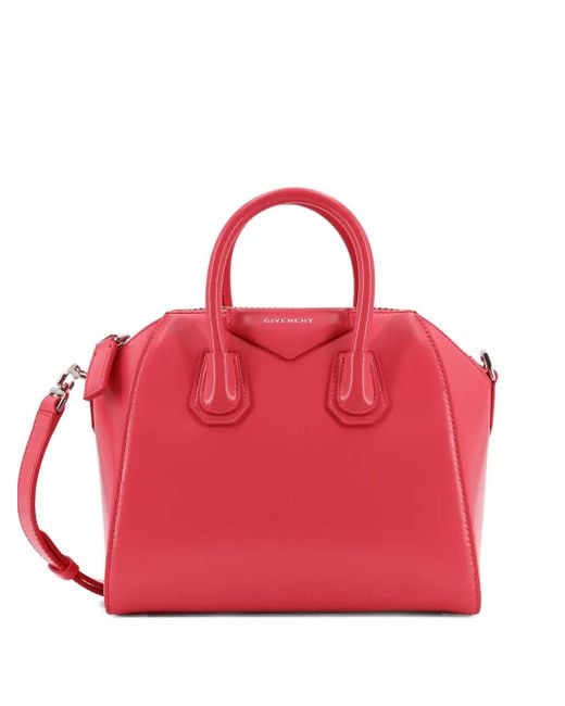 Givenchy Red Mini Antigona Tote Bag