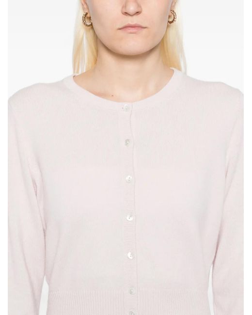 N.Peal Cashmere Pink Ivy Cardigan
