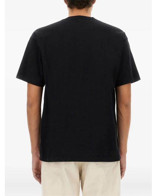 Obey Black Face-Print Cotton T-Shirt for men