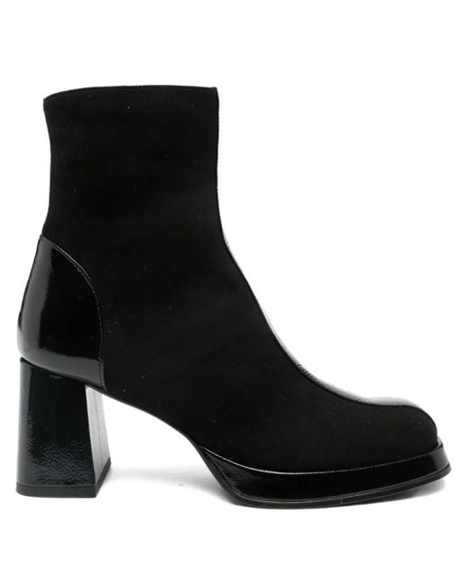 Chie Mihara Black Stiefel mit Blockabsatz 70mm