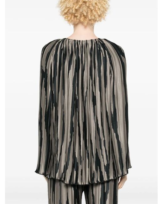 Lanvin Black Abstract-print Blouse