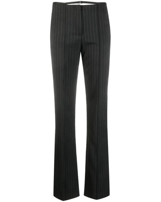Patrizia Pepe Gray Pinstriped Trousers