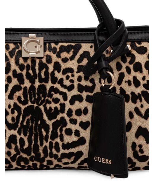 Guess Black Audrey Logo-Plaque Tote Bag