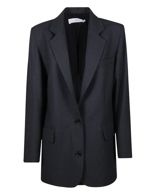 IRO Black Pinstripe Button Guilda Jacket