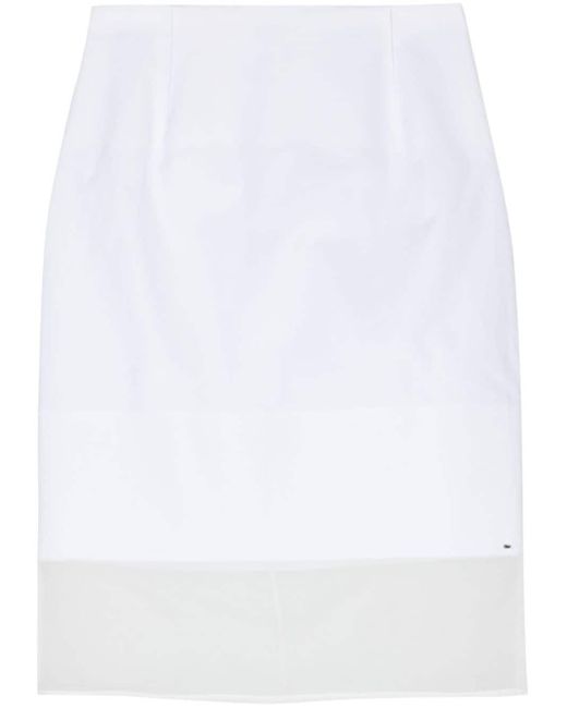 Sportmax White Turchia Pencil Skirt