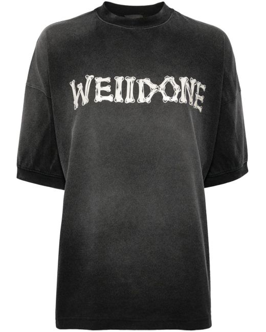 T-shirt con stampa di we11done in Black