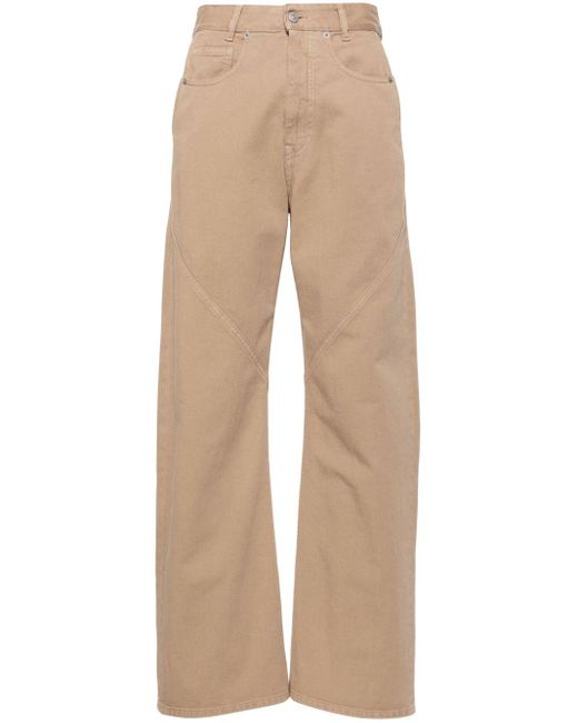 MM6 by Maison Martin Margiela Natural Weite High-Rise-Jeans