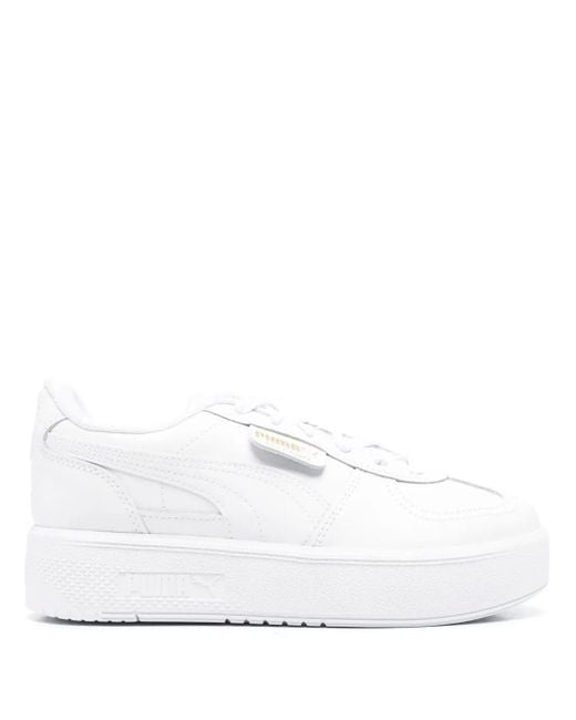 PUMA White Palermo Elevata Sneakers