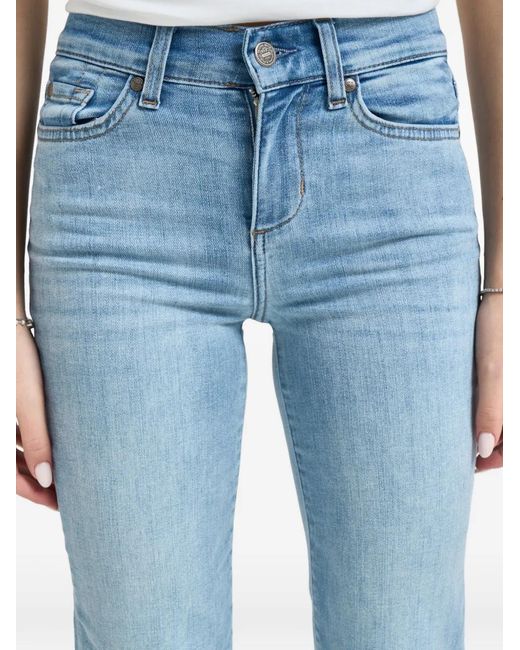 Liu Jo Blue Rhinestone-Embellished-Pocket Jeans