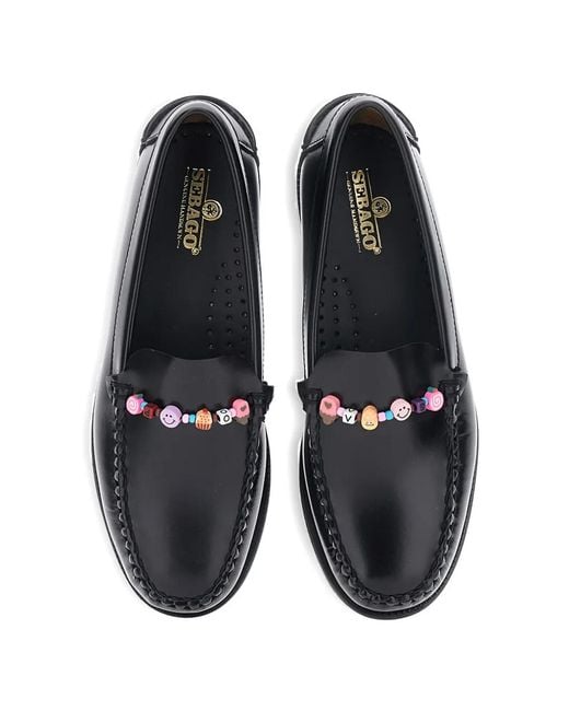 Sebago White Frank Beaded Loafers