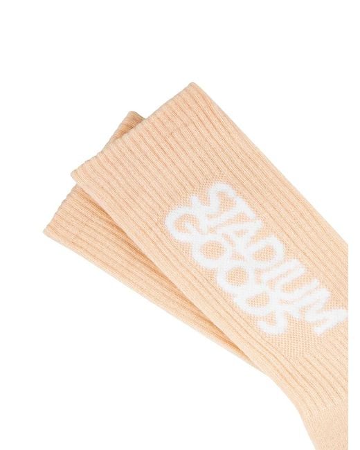 Stadium Goods Natural Logo "Rose" Crew Socks for men