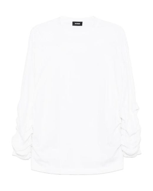 we11done White Logo-Embroidered T-Shirt
