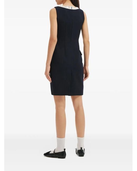 ShuShu/Tong Blue Ruffled Pocket Mini Dress