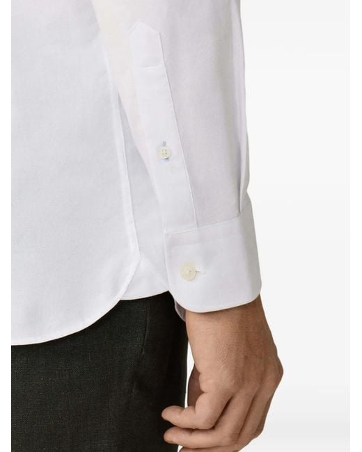 Hackett White Oxford Multi-Trim Shirt for men