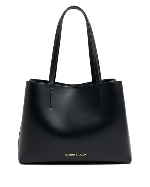 Bimba Y Lola Black Large Chihuahua Tote Bag