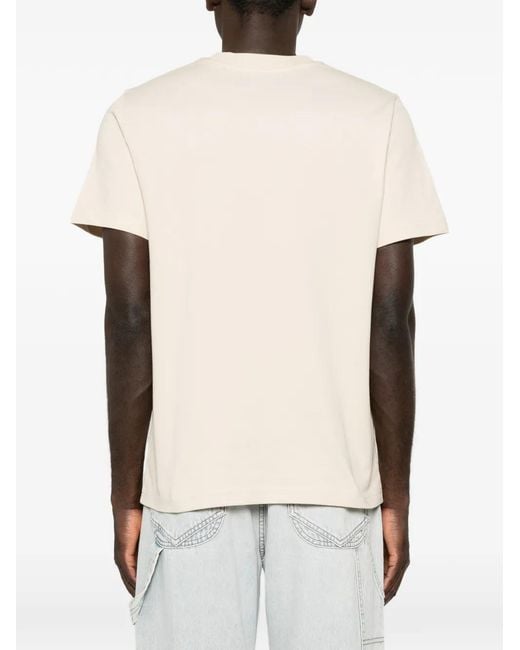 A.P.C. Natural Logo-Print T-Shirt for men