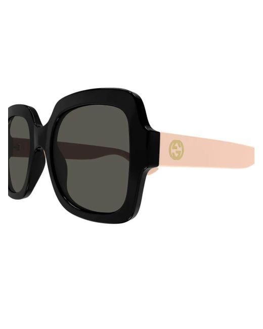 Gucci Black Oversize-Frame Sunglasses