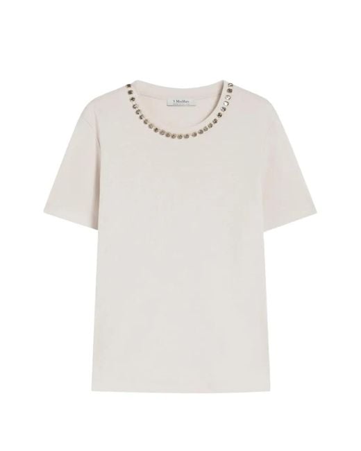 Max Mara White Mini Casual T-Shirt For