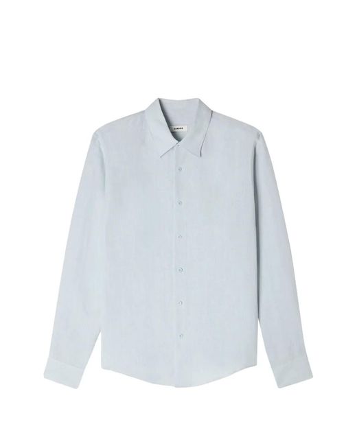 Sandro Blue Chemise À Manches Longues for men