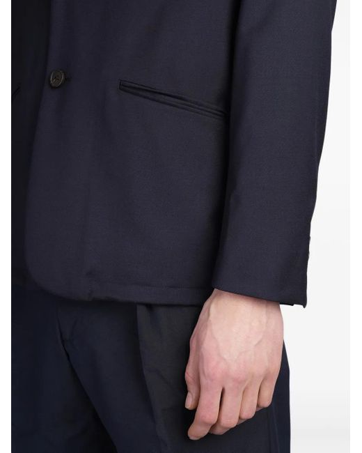 Emporio Armani Blazer Van Scheerwol in het Blue voor heren