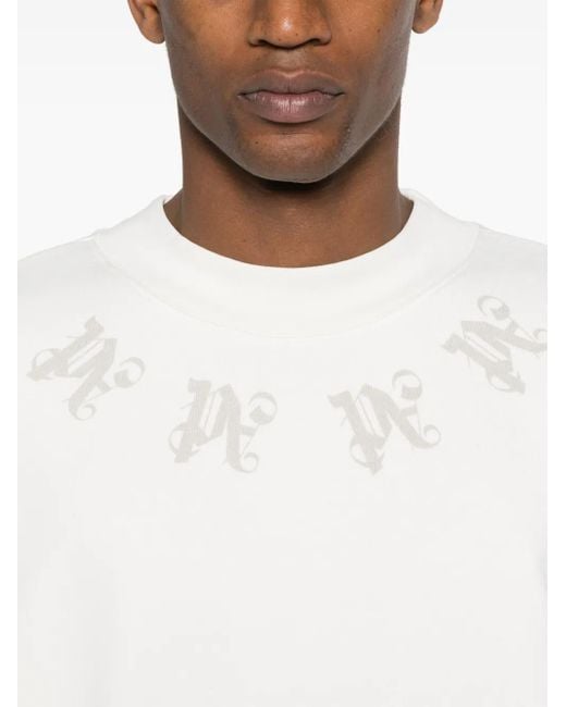 メンズ Palm Angels モノグラム スウェットシャツ White