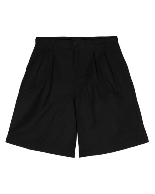 Comme des Garçons Black Wide-leg Twill Shorts for men