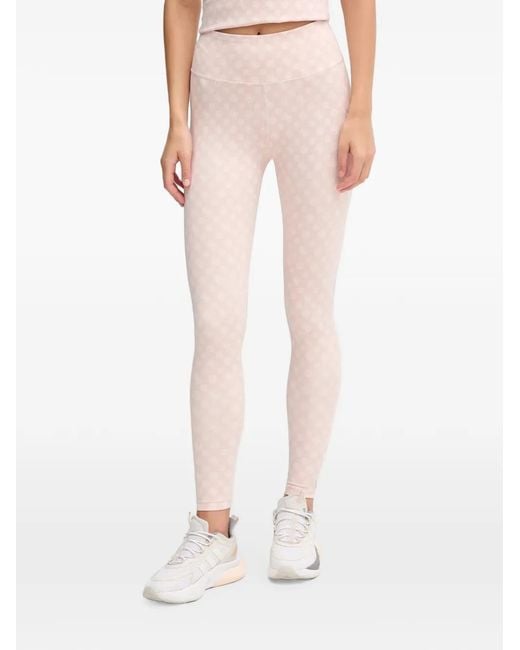 Guess Pink Peony Logo-Print Leggings