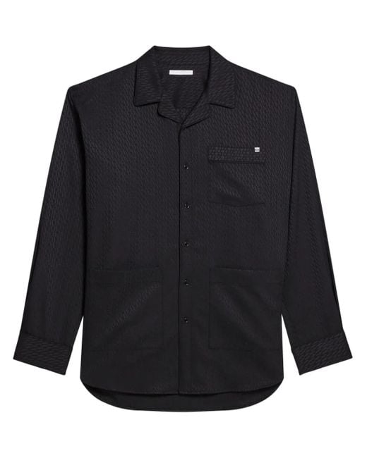 Helmut Lang Overhemd Met Geometrische Print in het Blue voor heren