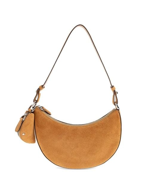 Kate Spade White Duo Suede Crescent Shoulder Bag