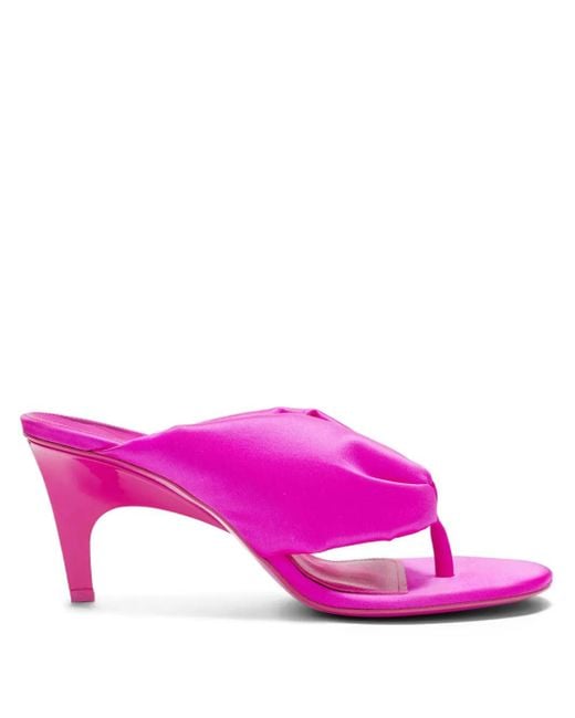 The Attico Pink 60Mm Mini Rem Thong Sandals