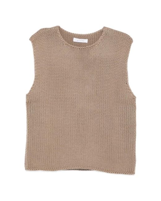 Liska Natural Round-Neck Vest