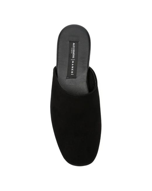 Manebí Black Almond Flat Sandals