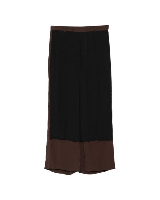 Undercover Black Pantalon À Empiècements Superposés