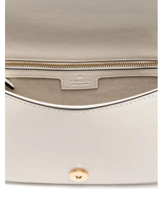 Gucci White Medium Blondie Leather Cross Body Bag