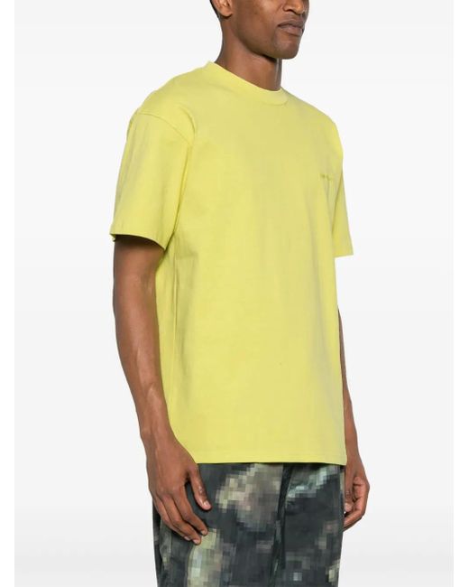 Carhartt Yellow Duster Script Cotton T-Shirt for men