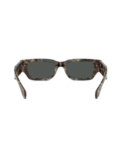 Versace Black Classic Rectangle-Frame Sunglasses for men