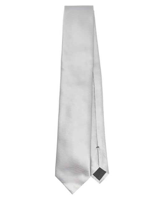 Tom Ford White Faille Silk Tie for men