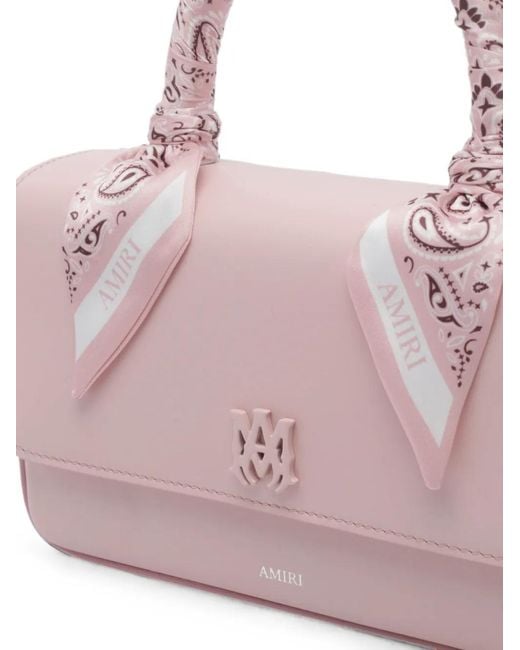 Amiri Pink Micro Long Ma Bandana-Print Handbag