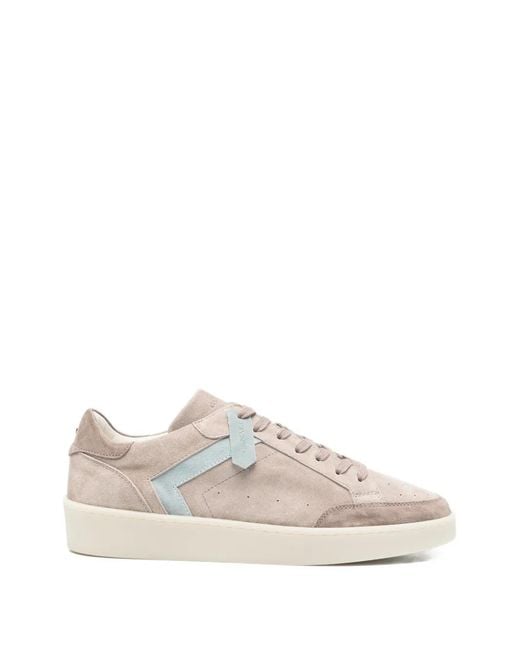 Canali White Leather Detail Sneakers for men