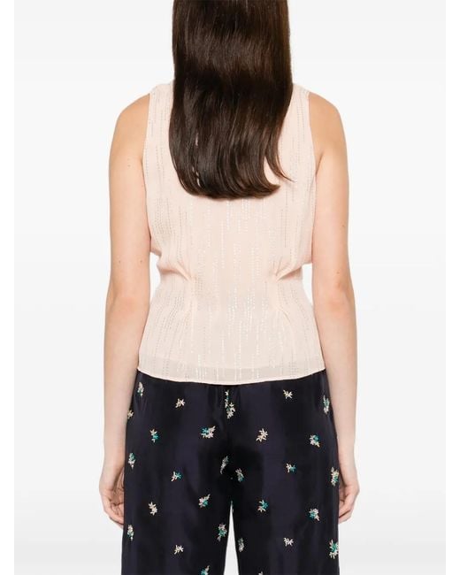Forte_forte Pink Sleeveless Draped Top