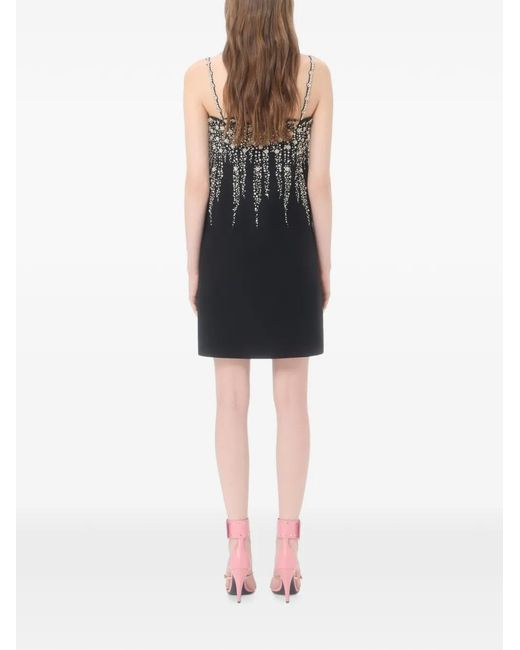 Valentino Garavani Black Embroidered Crepe Couture Short Dress