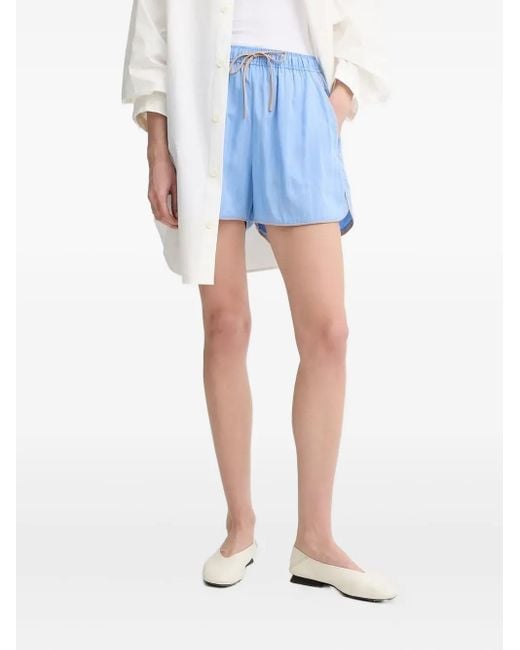 Shorts Uppi a rayas diplomáticas con cordones Munthe de color Blue