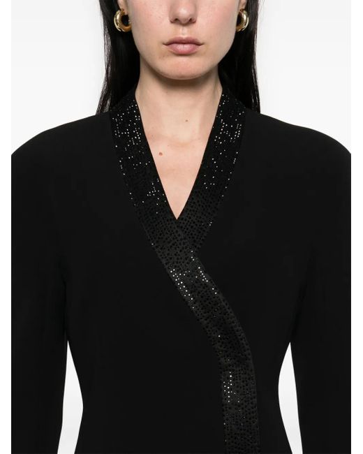 Giorgio Armani Black Crystal-Embellished Jacket