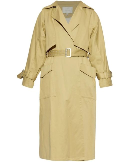 Gestuz Yellow Belted Trench Coat