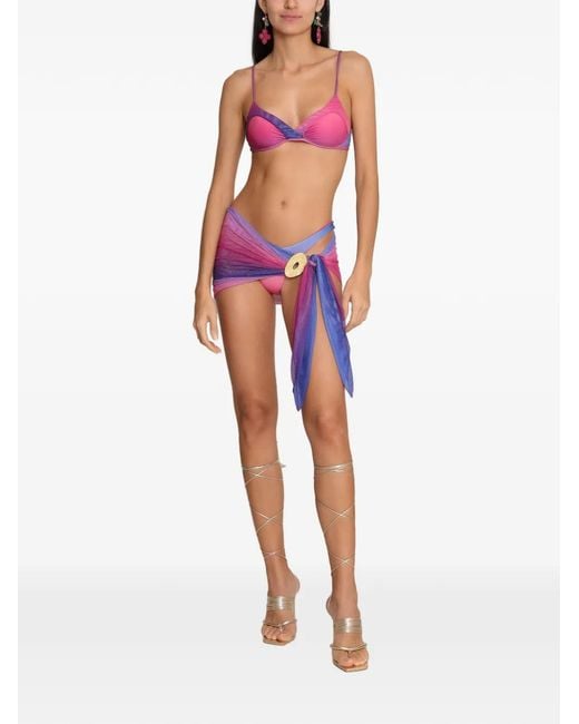 Amir Slama Purple X Tati Barbieri Gradient-Effect Wrap Pareo