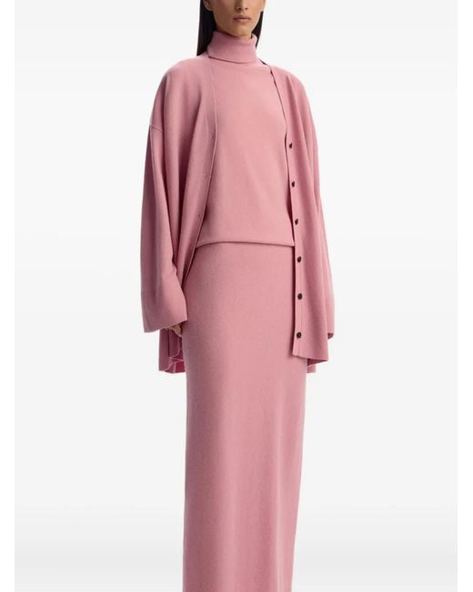 12 STOREEZ Pink Button-Detail Cardigan