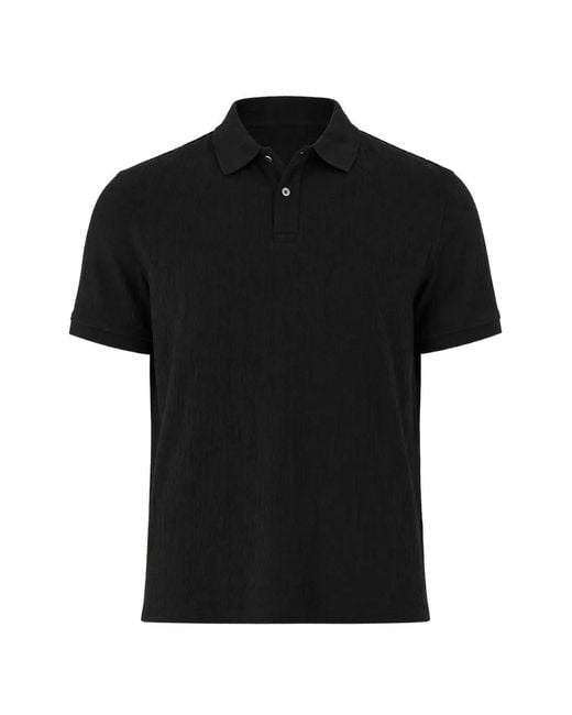 Guess Black Short-Sleeve Logo-Patch Polo Shirt for men
