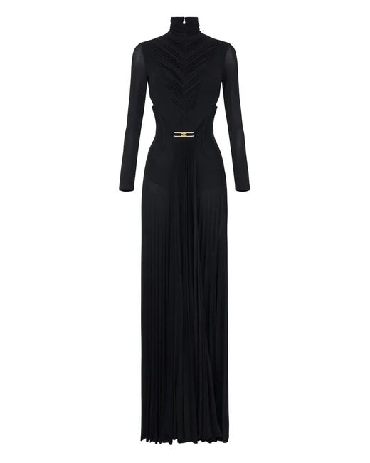 dress to wear for engagement party Abito Midi in Maglia Steel Elisabetta Franchi  FerrarisBoutique